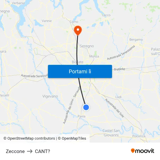 Zeccone to CANT? map