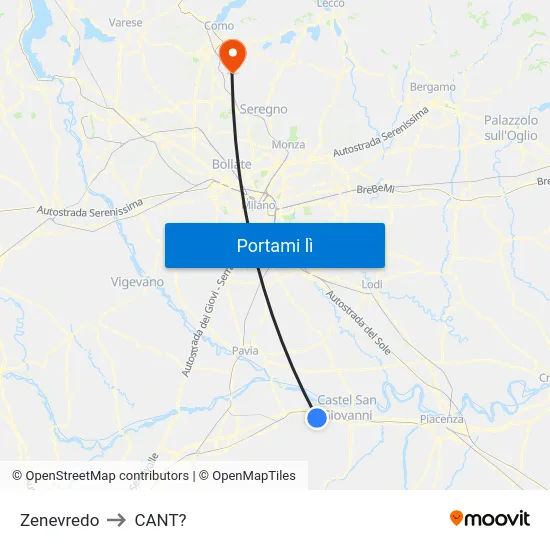 Zenevredo to CANT? map