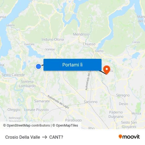 Crosio Della Valle to CANT? map