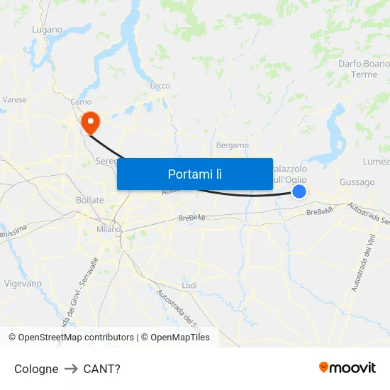 Cologne to CANT? map
