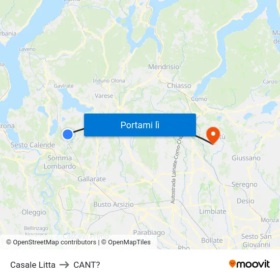 Casale Litta to CANT? map