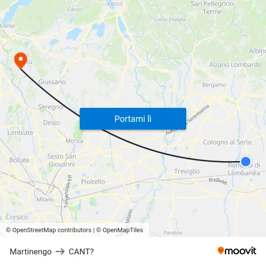 Martinengo to CANT? map