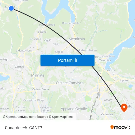 Cunardo to CANT? map