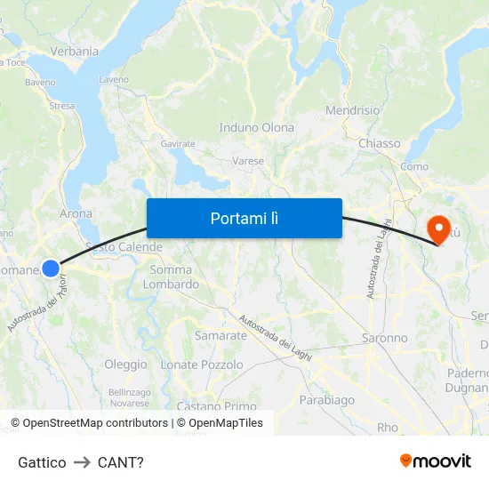 Gattico to CANT? map