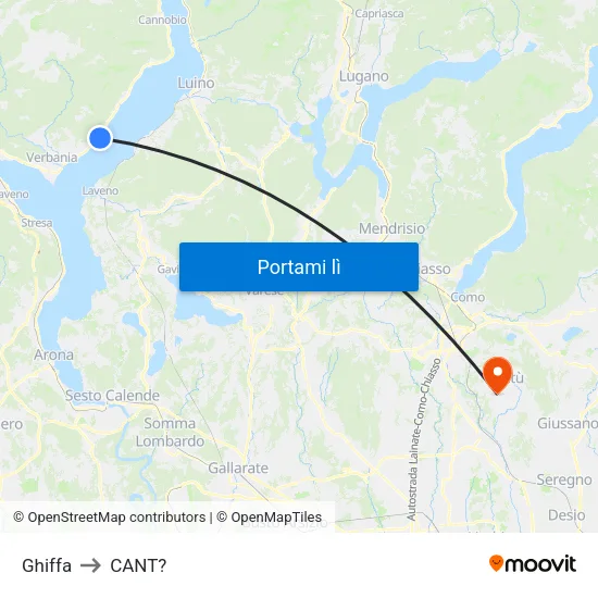 Ghiffa to CANT? map