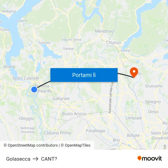 Golasecca to CANT? map