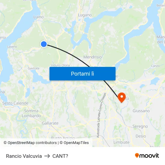 Rancio Valcuvia to CANT? map