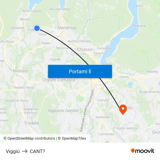 Viggiù to CANT? map