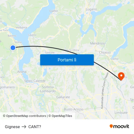 Gignese to CANT? map