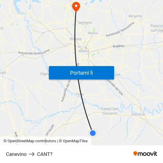 Canevino to CANT? map