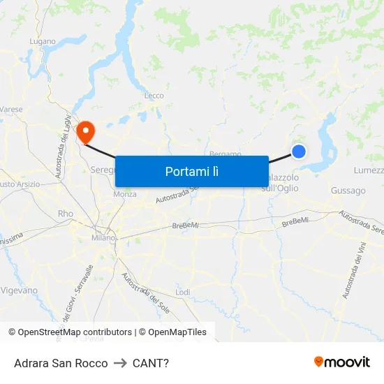 Adrara San Rocco to CANT? map