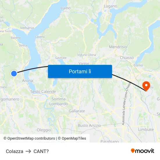 Colazza to CANT? map
