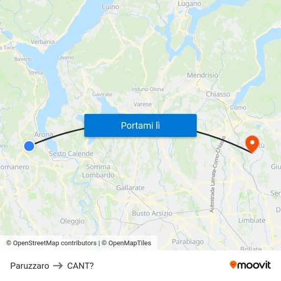 Paruzzaro to CANT? map