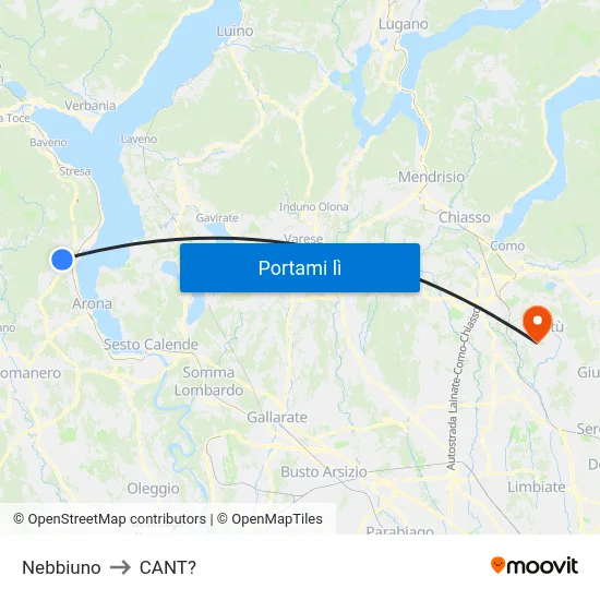 Nebbiuno to CANT? map