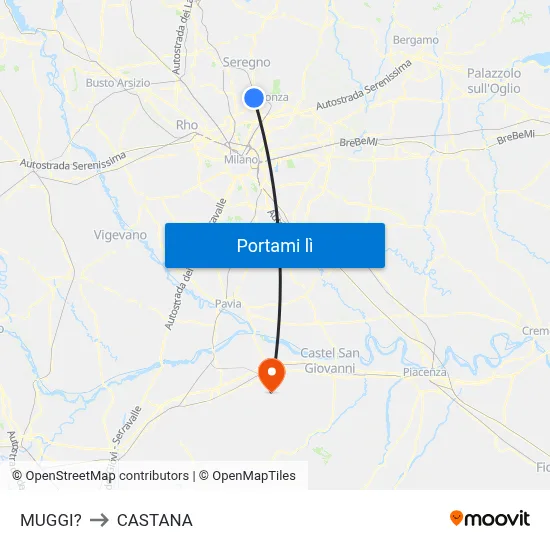MUGGI? to CASTANA map