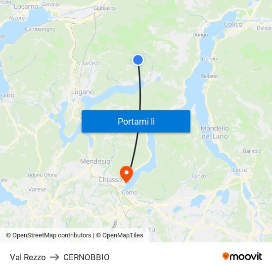 Val Rezzo to Val Rezzo map