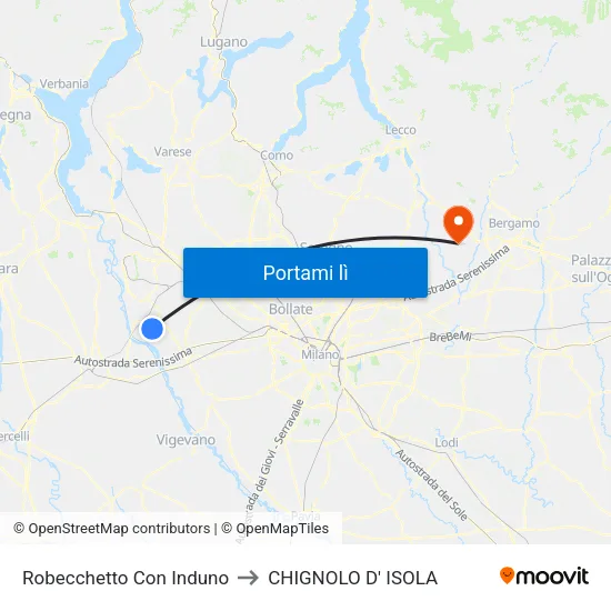 Robecchetto Con Induno to CHIGNOLO D' ISOLA map