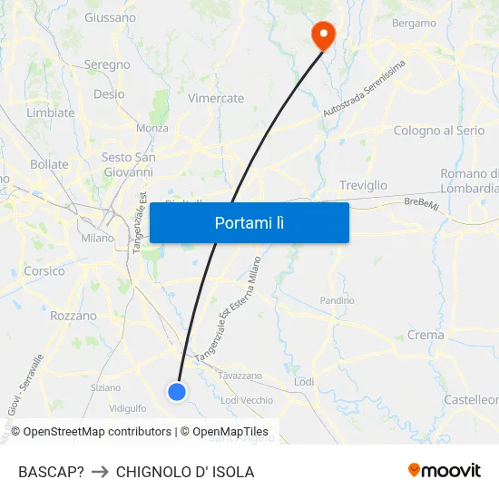 BASCAP? to CHIGNOLO D' ISOLA map