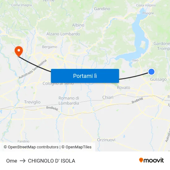 Ome to CHIGNOLO D' ISOLA map