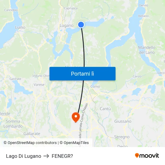 Lago Di Lugano to FENEGR? map