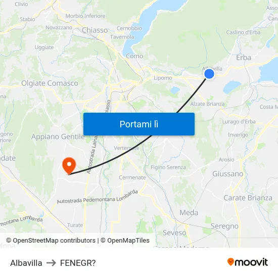 Albavilla to FENEGR? map