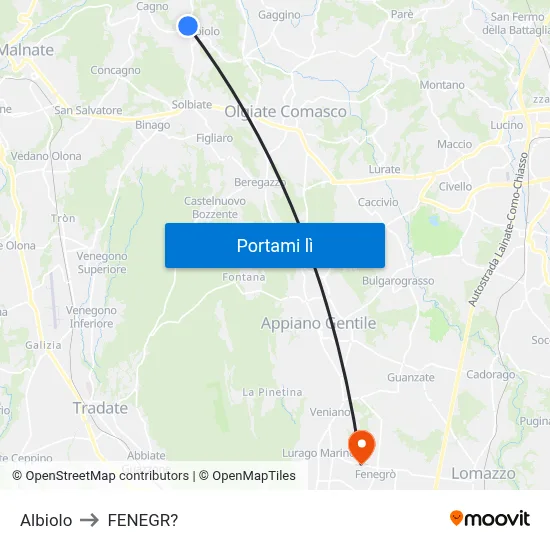 Albiolo to FENEGR? map
