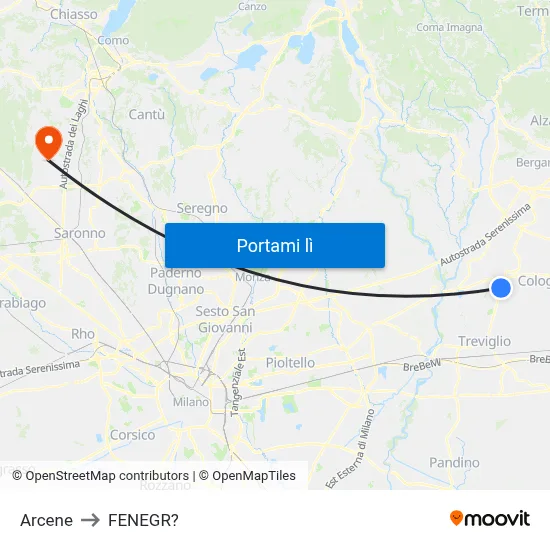 Arcene to FENEGR? map