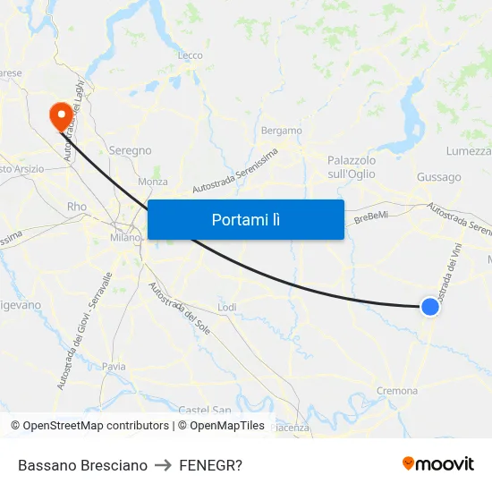 Bassano Bresciano to FENEGR? map