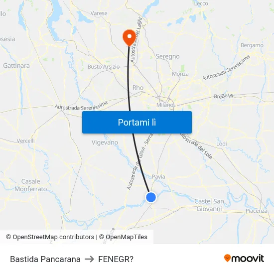Bastida Pancarana to FENEGR? map