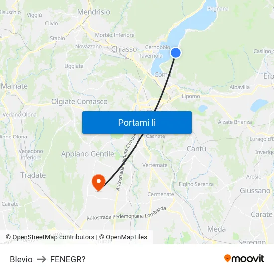 Blevio to FENEGR? map