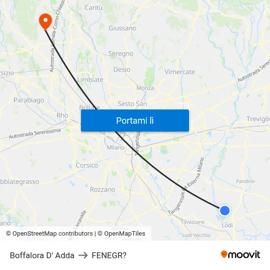 Boffalora D' Adda to FENEGR? map
