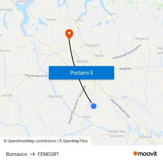 Bornasco to FENEGR? map
