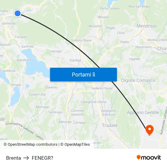 Brenta to FENEGR? map