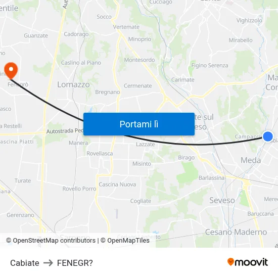 Cabiate to FENEGR? map