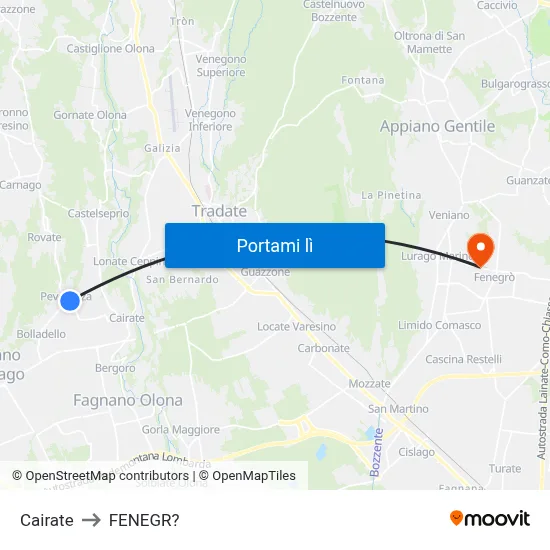 Cairate to FENEGR? map