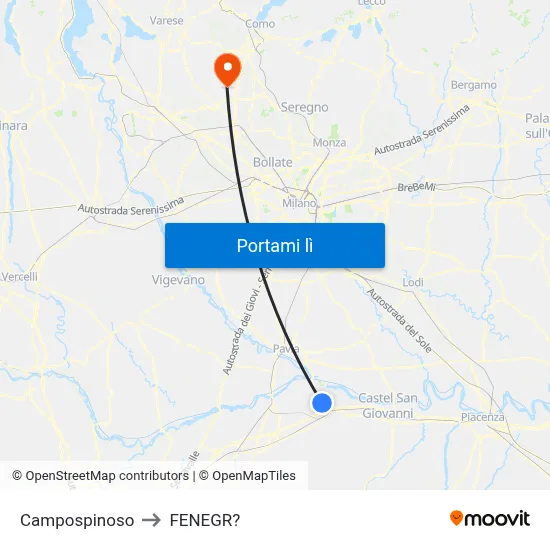 Campospinoso to FENEGR? map