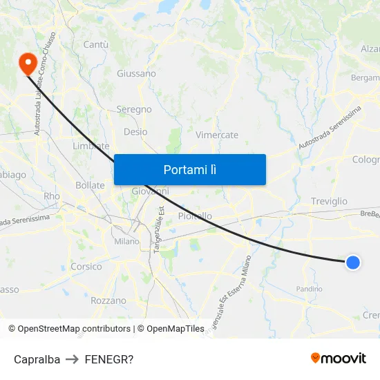Capralba to FENEGR? map