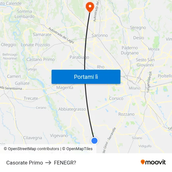 Casorate Primo to FENEGR? map