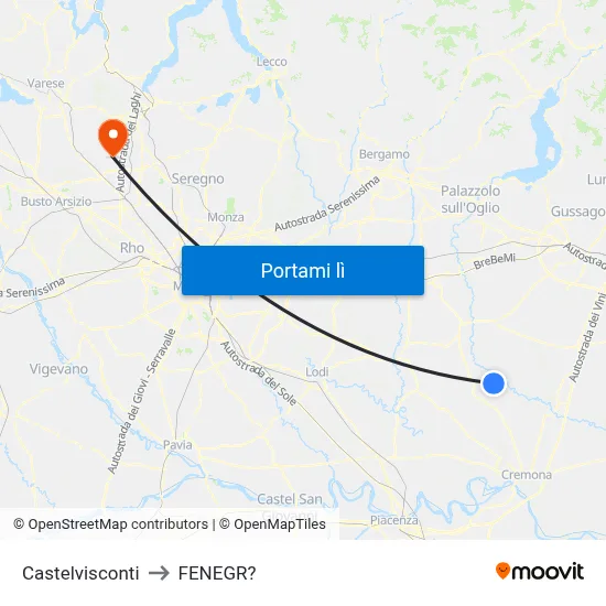 Castelvisconti to FENEGR? map