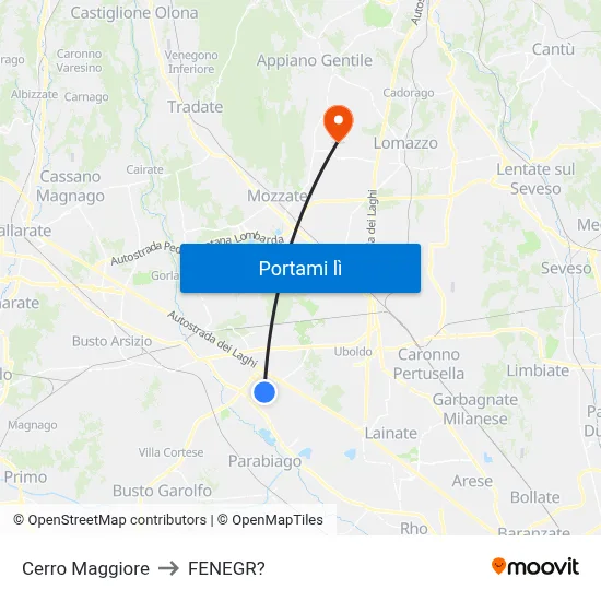 Cerro Maggiore to FENEGR? map