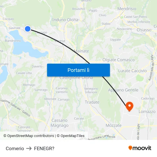 Comerio to FENEGR? map