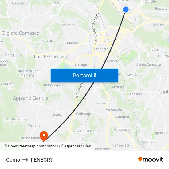Como to FENEGR? map