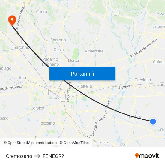 Cremosano to FENEGR? map