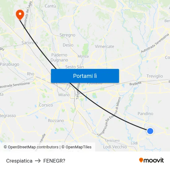Crespiatica to FENEGR? map