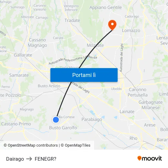 Dairago to FENEGR? map