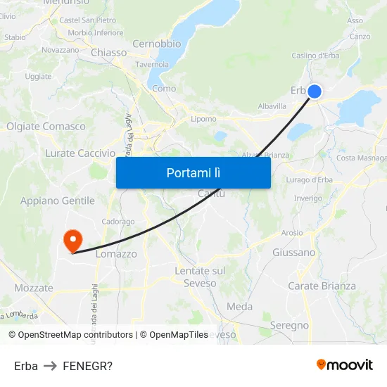 Erba to FENEGR? map