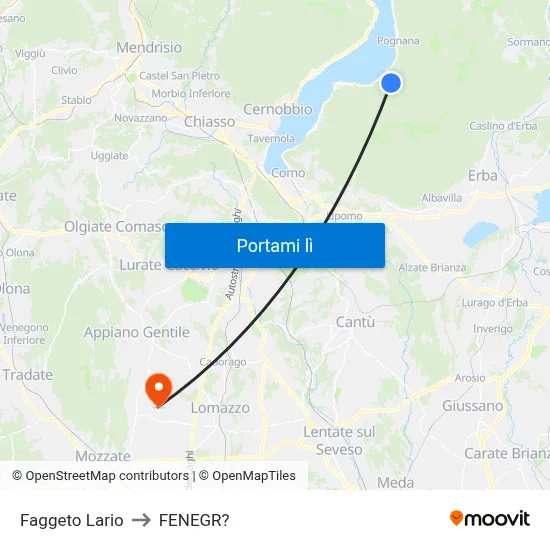 Faggeto Lario to FENEGR? map