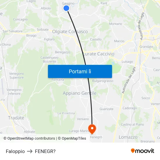 Faloppio to FENEGR? map