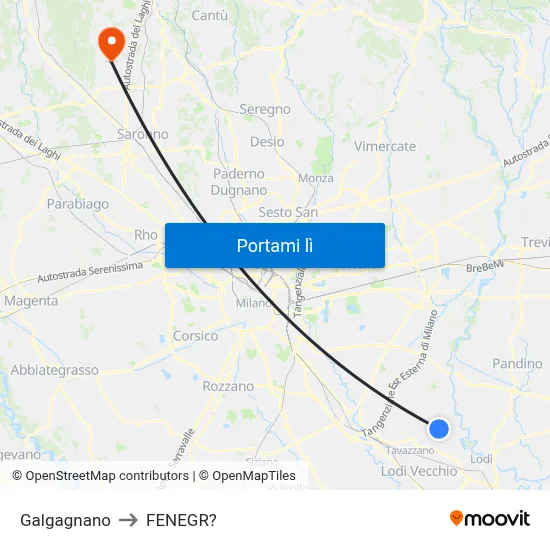 Galgagnano to FENEGR? map