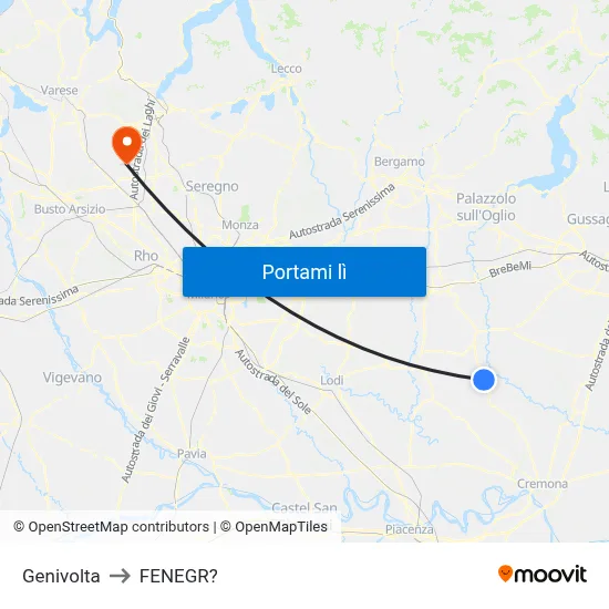 Genivolta to FENEGR? map